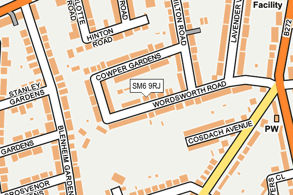 SM6 9RJ map - OS OpenMap – Local (Ordnance Survey)