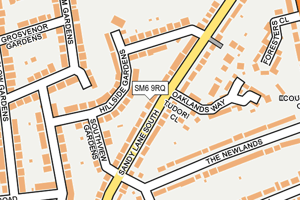 SM6 9RQ map - OS OpenMap – Local (Ordnance Survey)