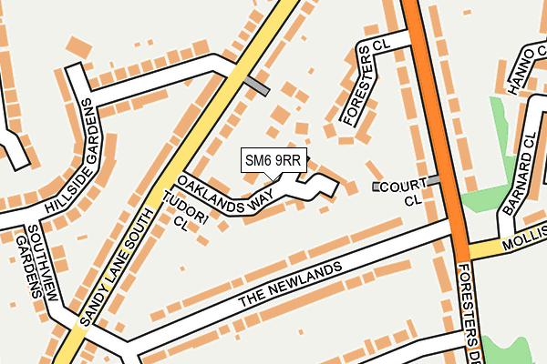 SM6 9RR map - OS OpenMap – Local (Ordnance Survey)