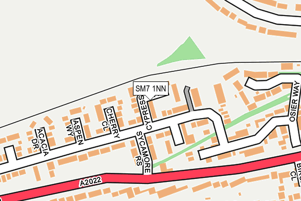 SM7 1NN map - OS OpenMap – Local (Ordnance Survey)