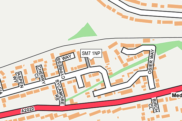 SM7 1NP map - OS OpenMap – Local (Ordnance Survey)