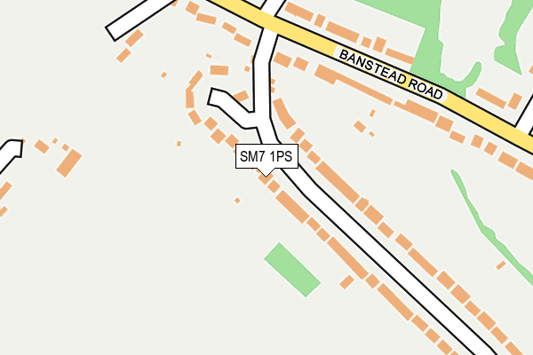 SM7 1PS map - OS OpenMap – Local (Ordnance Survey)
