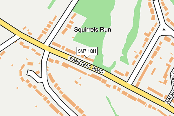 SM7 1QH map - OS OpenMap – Local (Ordnance Survey)