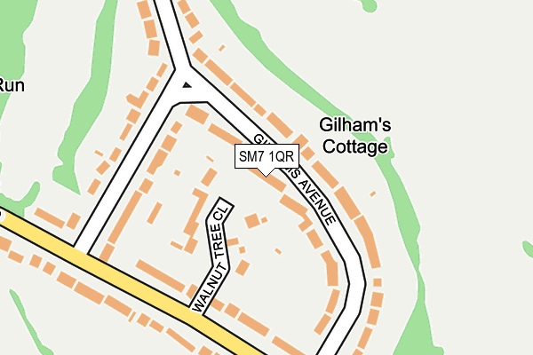 SM7 1QR map - OS OpenMap – Local (Ordnance Survey)