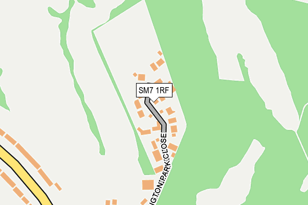 SM7 1RF map - OS OpenMap – Local (Ordnance Survey)