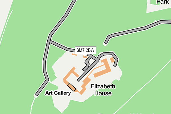 SM7 2BW map - OS OpenMap – Local (Ordnance Survey)