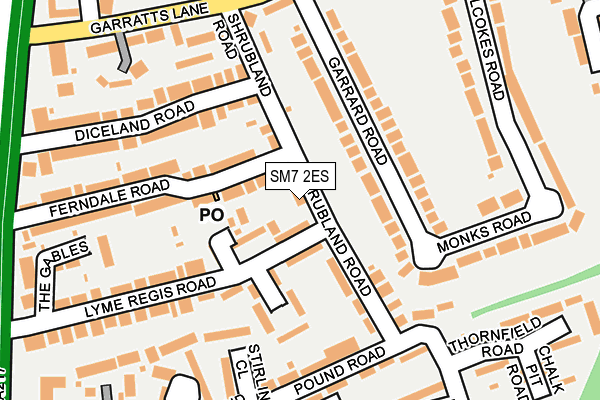 SM7 2ES map - OS OpenMap – Local (Ordnance Survey)