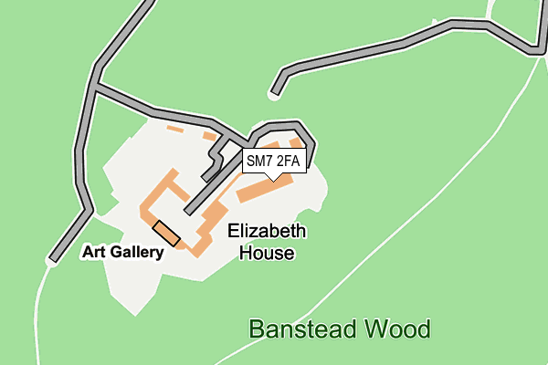 SM7 2FA map - OS OpenMap – Local (Ordnance Survey)