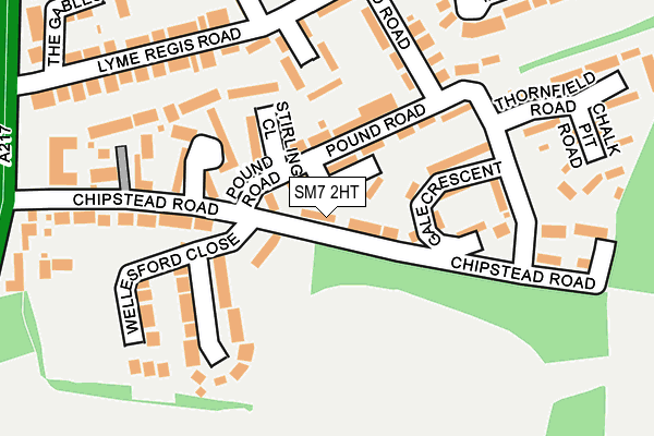 SM7 2HT map - OS OpenMap – Local (Ordnance Survey)