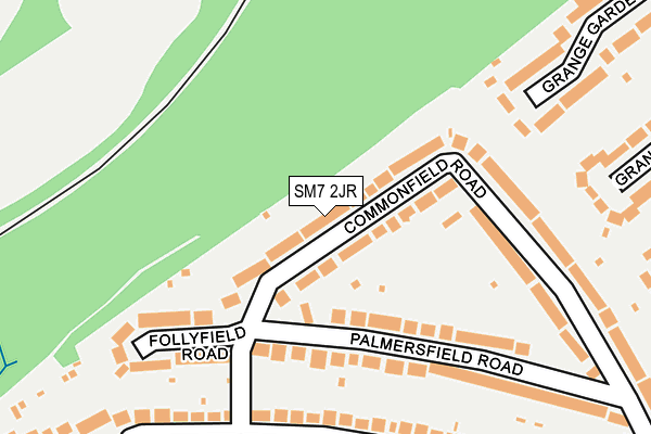 SM7 2JR map - OS OpenMap – Local (Ordnance Survey)