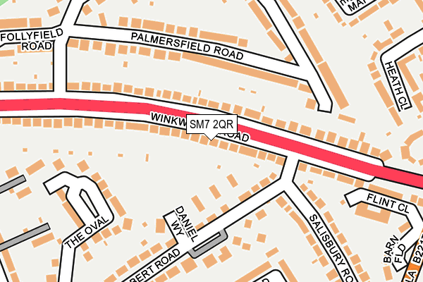 SM7 2QR map - OS OpenMap – Local (Ordnance Survey)