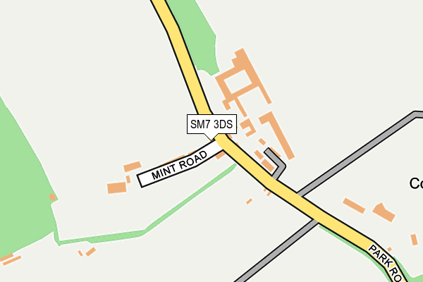 SM7 3DS map - OS OpenMap – Local (Ordnance Survey)