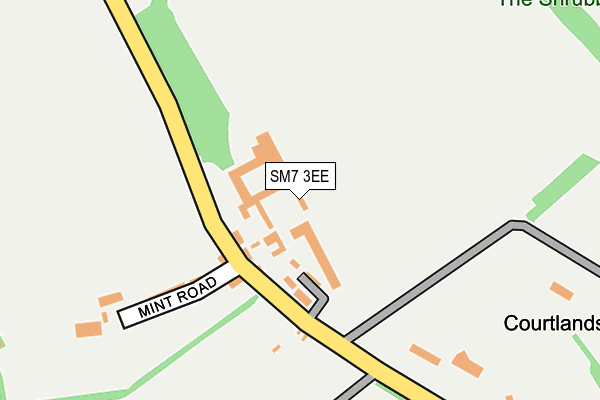 SM7 3EE map - OS OpenMap – Local (Ordnance Survey)