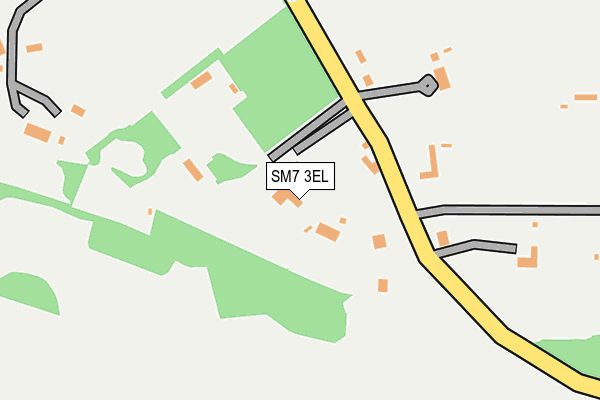 SM7 3EL map - OS OpenMap – Local (Ordnance Survey)