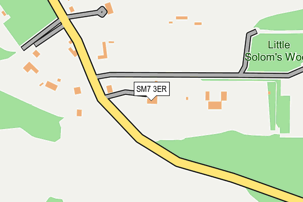 SM7 3ER map - OS OpenMap – Local (Ordnance Survey)