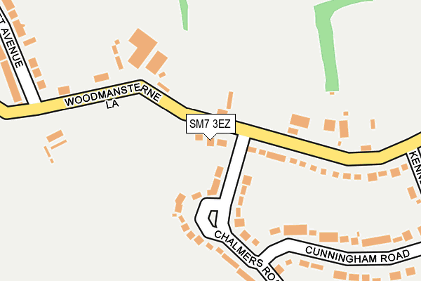 SM7 3EZ map - OS OpenMap – Local (Ordnance Survey)