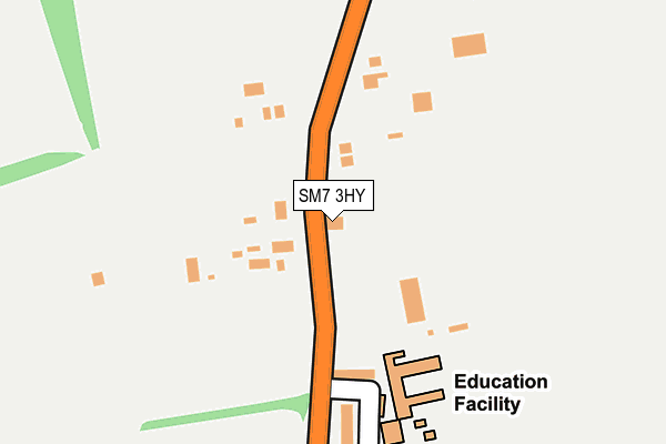 SM7 3HY map - OS OpenMap – Local (Ordnance Survey)