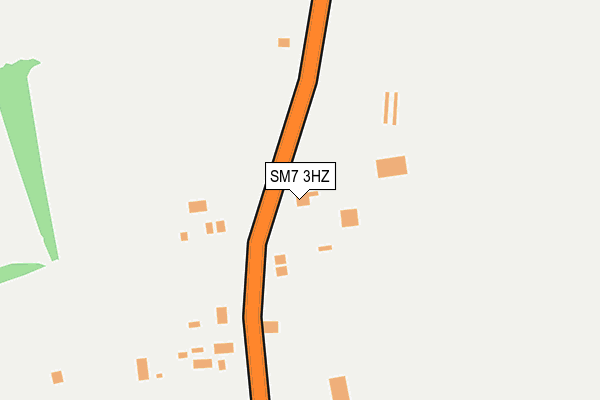 SM7 3HZ map - OS OpenMap – Local (Ordnance Survey)