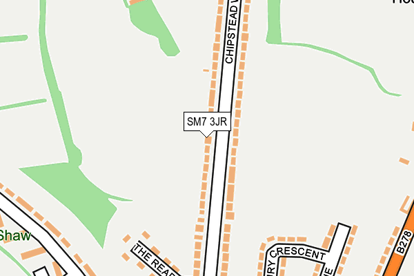 SM7 3JR map - OS OpenMap – Local (Ordnance Survey)