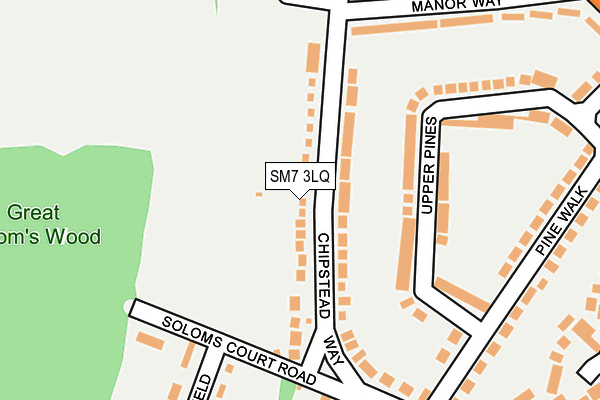 SM7 3LQ map - OS OpenMap – Local (Ordnance Survey)