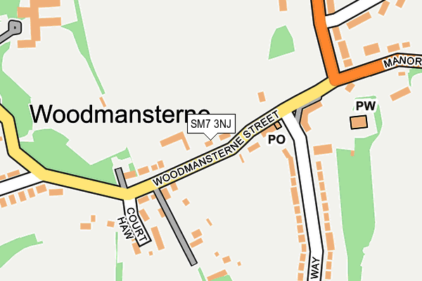 SM7 3NJ map - OS OpenMap – Local (Ordnance Survey)