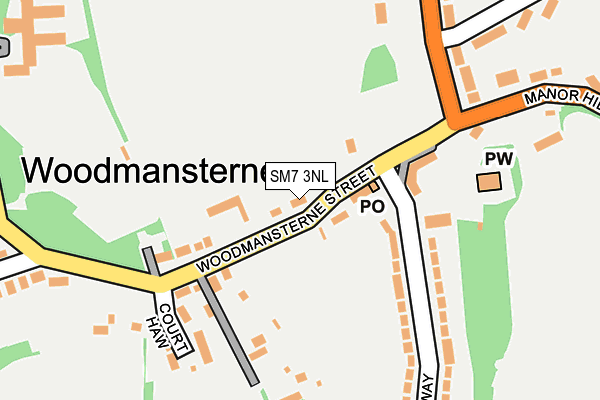 SM7 3NL map - OS OpenMap – Local (Ordnance Survey)
