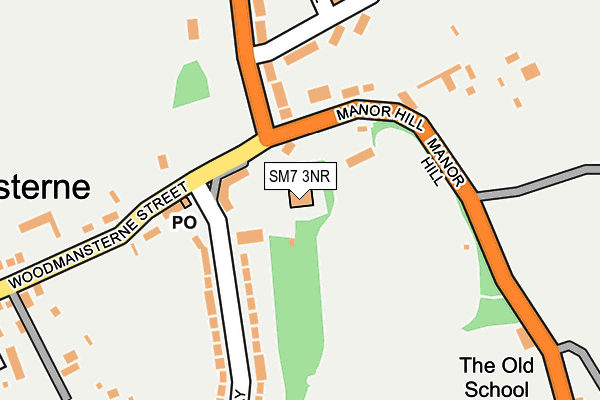 SM7 3NR map - OS OpenMap – Local (Ordnance Survey)