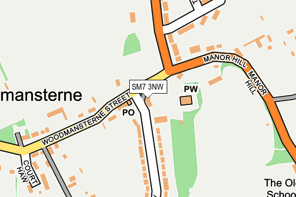 SM7 3NW map - OS OpenMap – Local (Ordnance Survey)