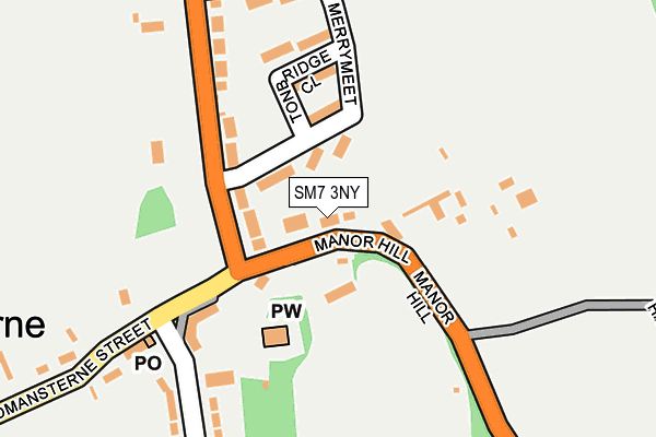 SM7 3NY map - OS OpenMap – Local (Ordnance Survey)