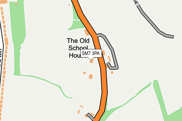 SM7 3PA map - OS OpenMap – Local (Ordnance Survey)
