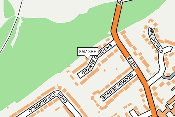 SM7 3RF map - OS OpenMap – Local (Ordnance Survey)