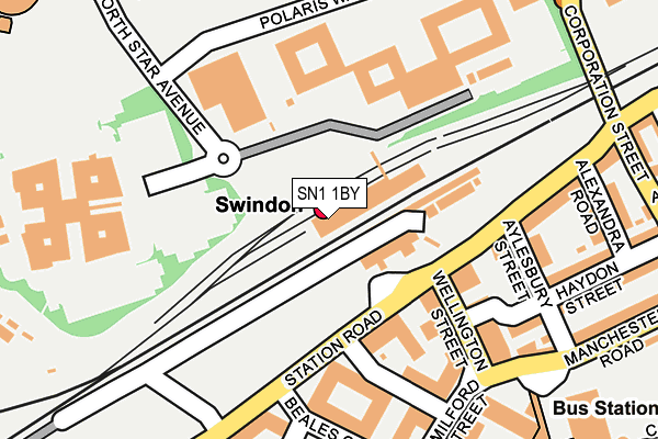 SN1 1BY map - OS OpenMap – Local (Ordnance Survey)