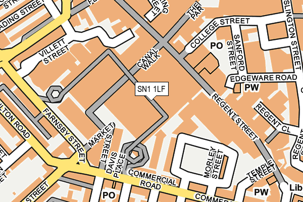 SN1 1LF map - OS OpenMap – Local (Ordnance Survey)