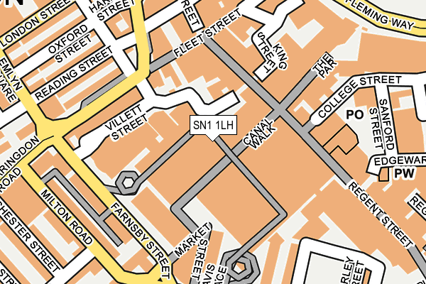 SN1 1LH map - OS OpenMap – Local (Ordnance Survey)