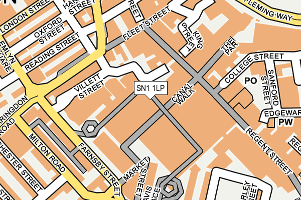 SN1 1LP map - OS OpenMap – Local (Ordnance Survey)