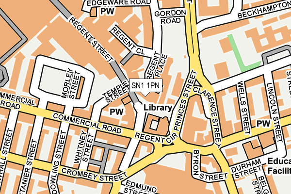 SN1 1PN map - OS OpenMap – Local (Ordnance Survey)