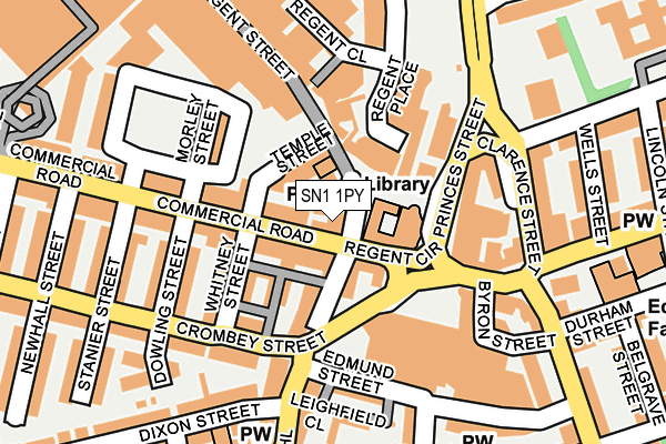 SN1 1PY map - OS OpenMap – Local (Ordnance Survey)