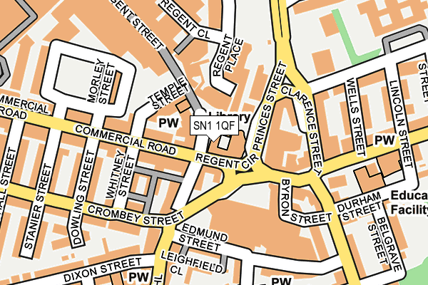 SN1 1QF map - OS OpenMap – Local (Ordnance Survey)