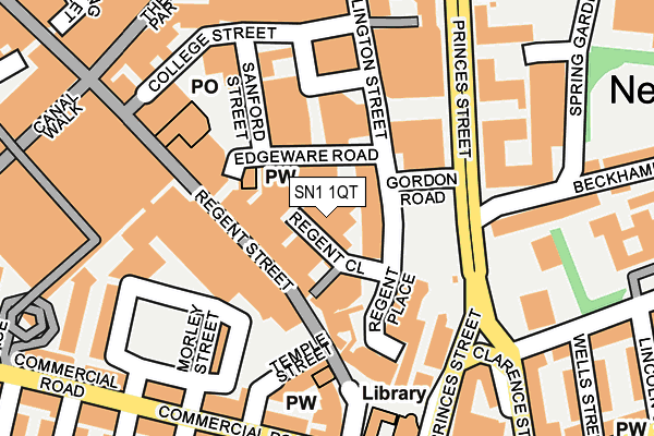 SN1 1QT map - OS OpenMap – Local (Ordnance Survey)