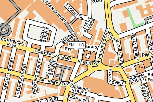 SN1 1UQ map - OS OpenMap – Local (Ordnance Survey)