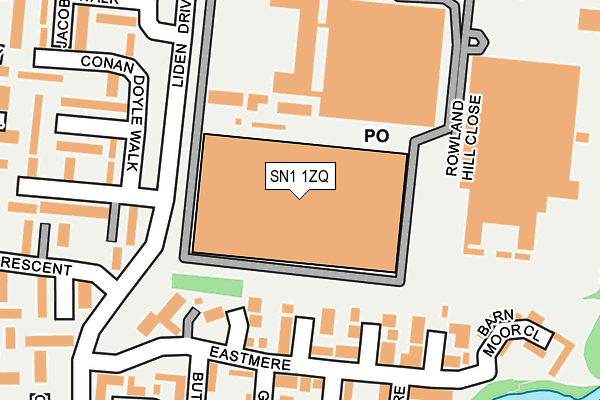 SN1 1ZQ map - OS OpenMap – Local (Ordnance Survey)