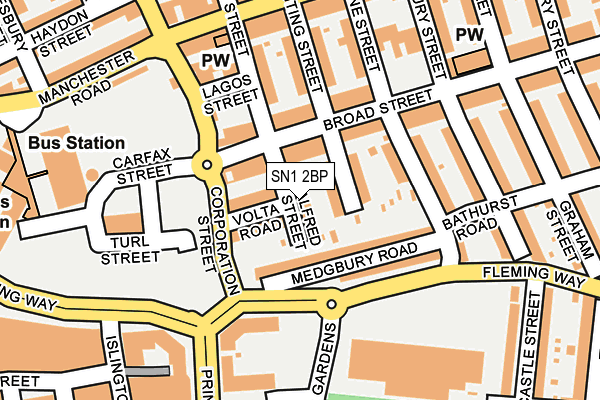 SN1 2BP map - OS OpenMap – Local (Ordnance Survey)