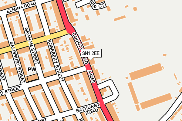 SN1 2EE map - OS OpenMap – Local (Ordnance Survey)