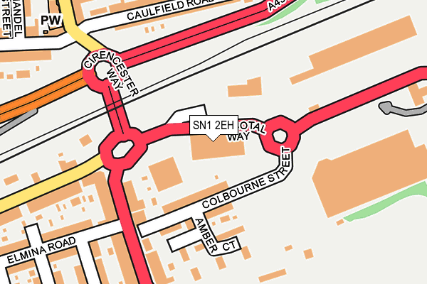 SN1 2EH map - OS OpenMap – Local (Ordnance Survey)