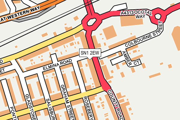 SN1 2EW map - OS OpenMap – Local (Ordnance Survey)