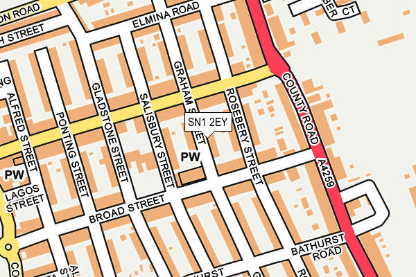 SN1 2EY map - OS OpenMap – Local (Ordnance Survey)