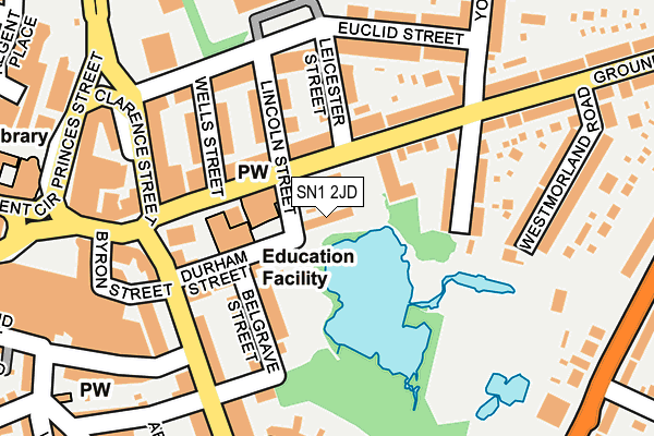 SN1 2JD map - OS OpenMap – Local (Ordnance Survey)