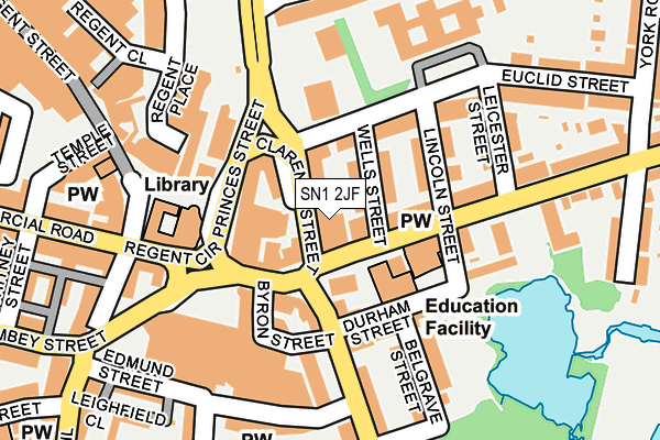 SN1 2JF map - OS OpenMap – Local (Ordnance Survey)