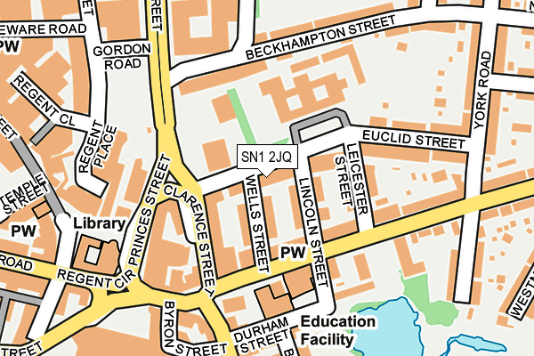 SN1 2JQ map - OS OpenMap – Local (Ordnance Survey)