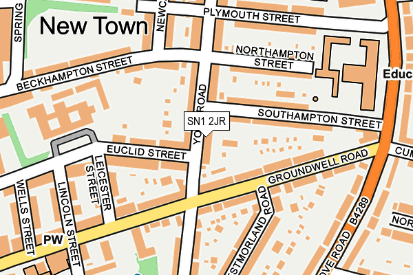 SN1 2JR map - OS OpenMap – Local (Ordnance Survey)